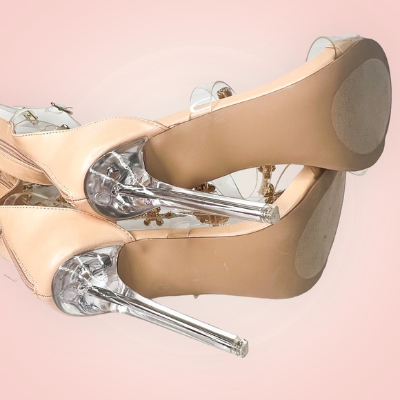 New Christine Quinn x Shoedazzle knee high crystal gladiator sandals (Sz 8.5) - Picture 7 of 11